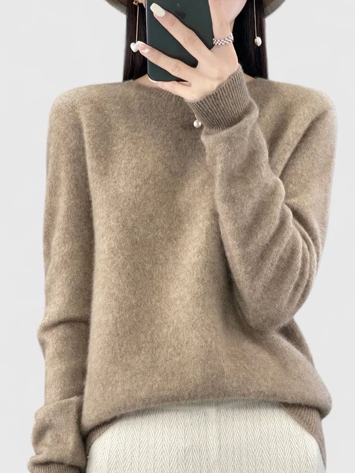 Lise | Blød Strikket Sweater Med Afslappet Pasform Og Rund Hals