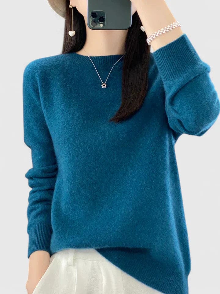 Lise | Blød Strikket Sweater Med Afslappet Pasform Og Rund Hals