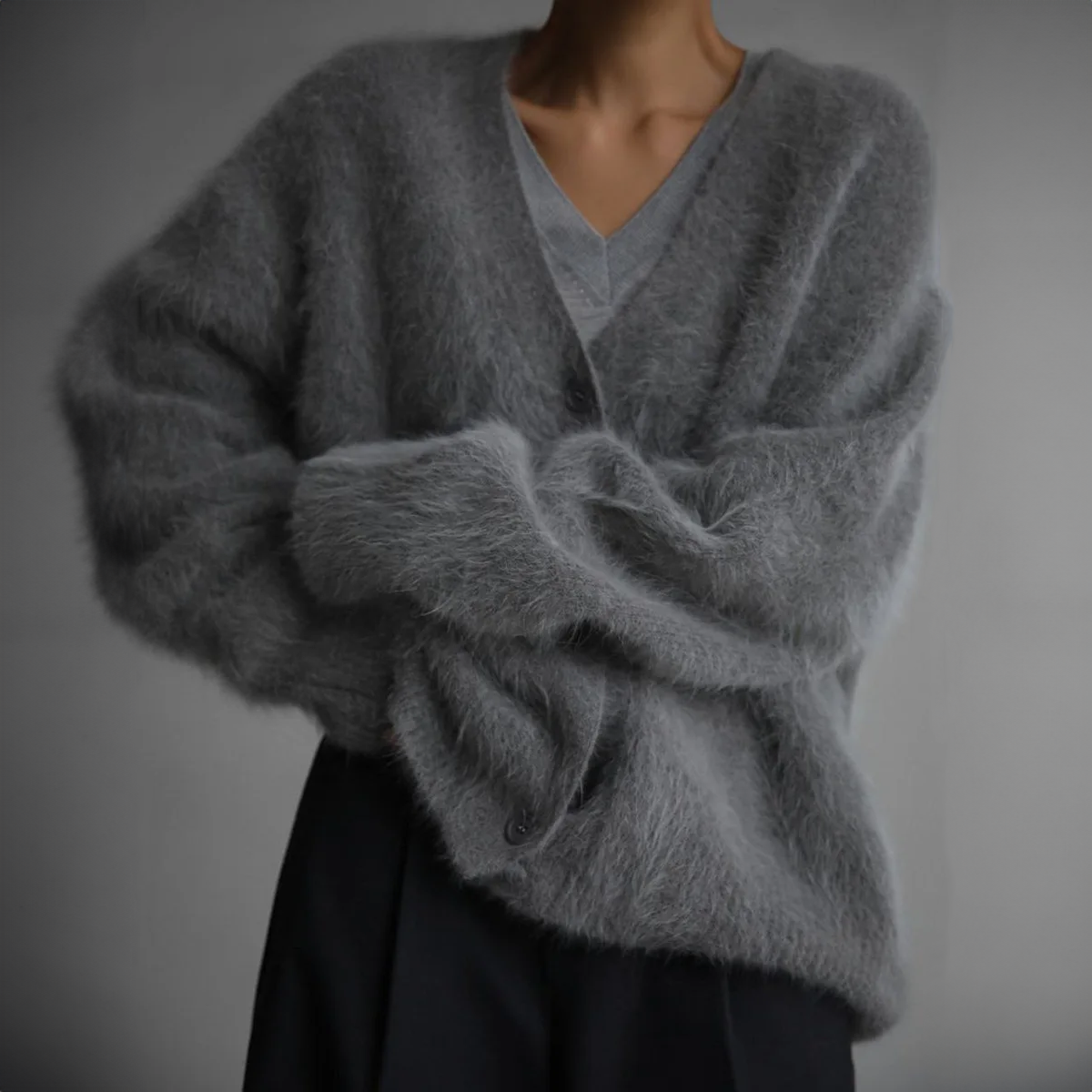 Ninna | Blød Cardigan Med Knaplukning Og Oversize Pasform
