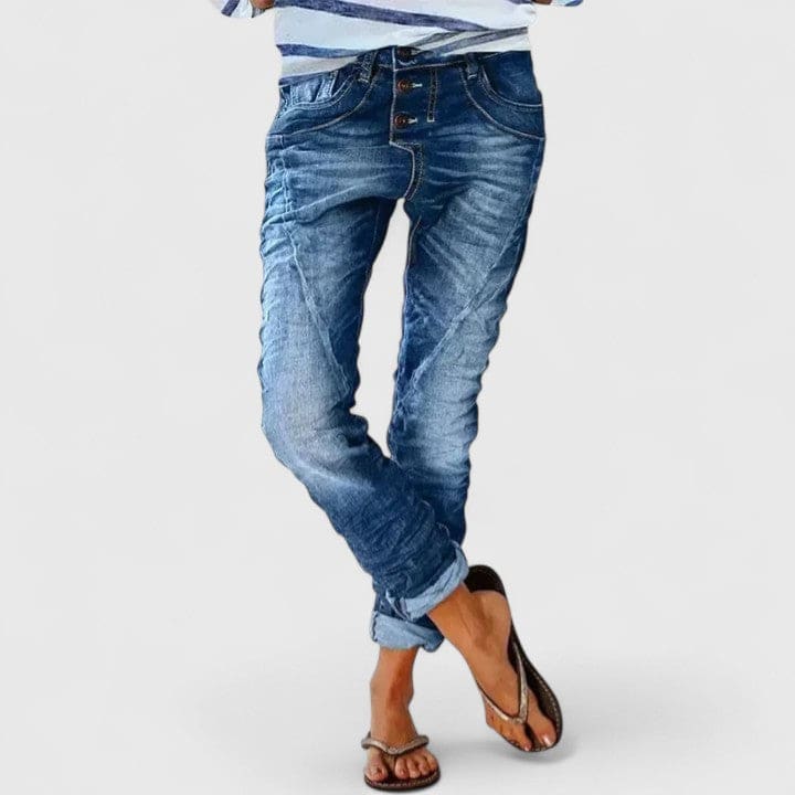 Anne | Denimbukser Med Distressed Look Og Komfortabel Pasform