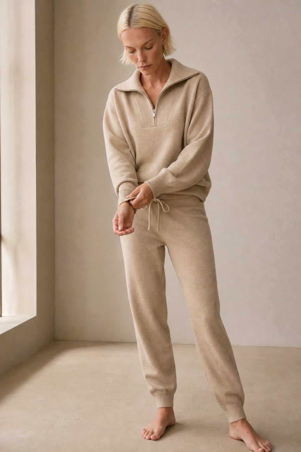 Sofie | loungewear-sæt med sweatshirt og joggingbukser i blød strik