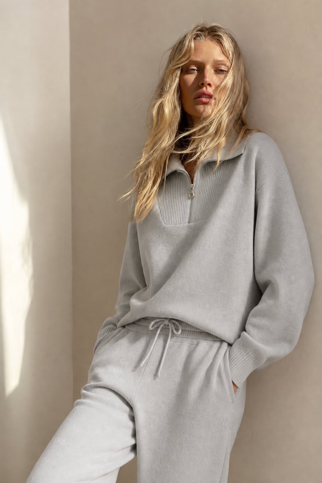 Sofie | loungewear-sæt med sweatshirt og joggingbukser i blød strik