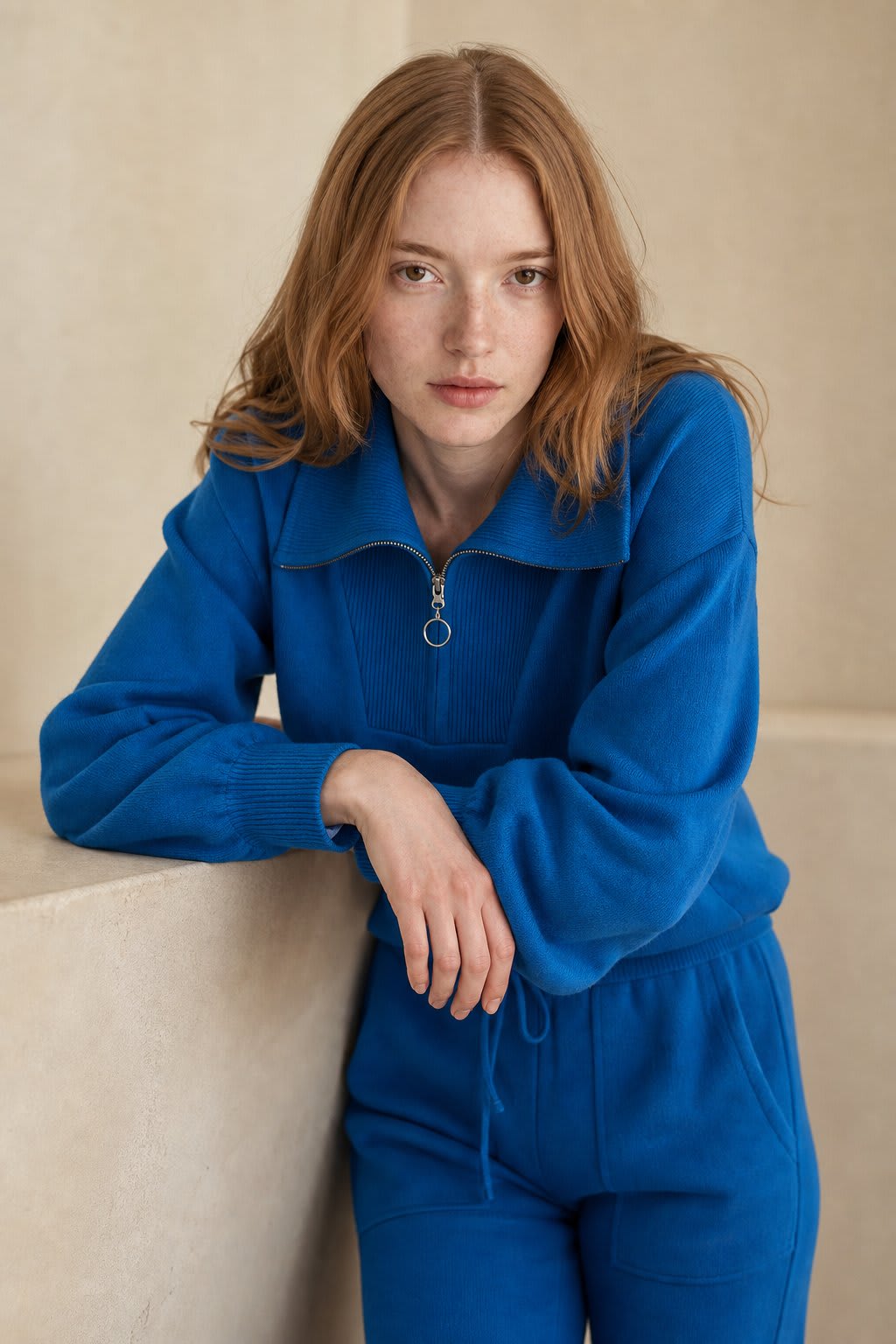 Sofie | loungewear-sæt med sweatshirt og joggingbukser i blød strik
