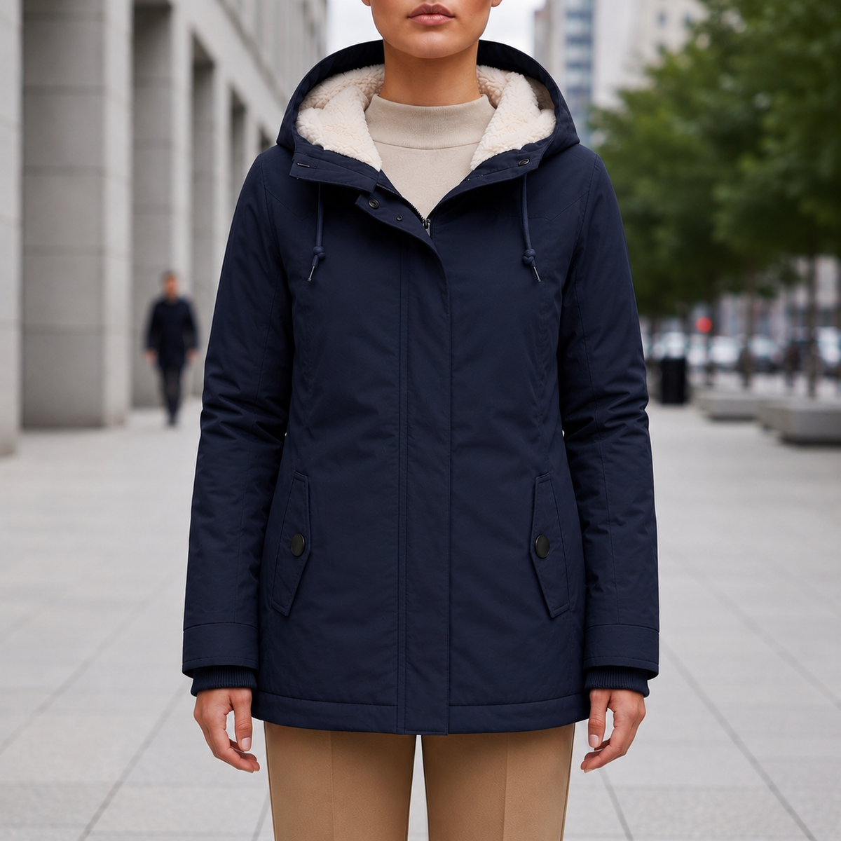 Anna | Sherpa-Foret Parka Med Hætte Til By Og Rejse