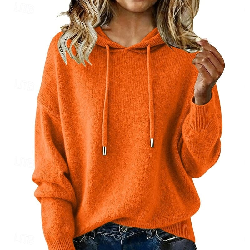 Sofie | strikket sweater med hætte og afslappet pasform