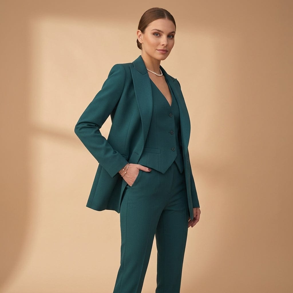 Tina | tredelt jakkesæt i klassisk snit med blazer, vest og bukser