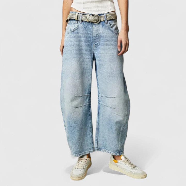 Marianne | Vide Jeans Med Wide-Leg Pasform Og Dekorative Detaljer