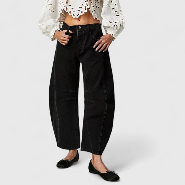 Marianne | Vide Jeans Med Wide-Leg Pasform Og Dekorative Detaljer