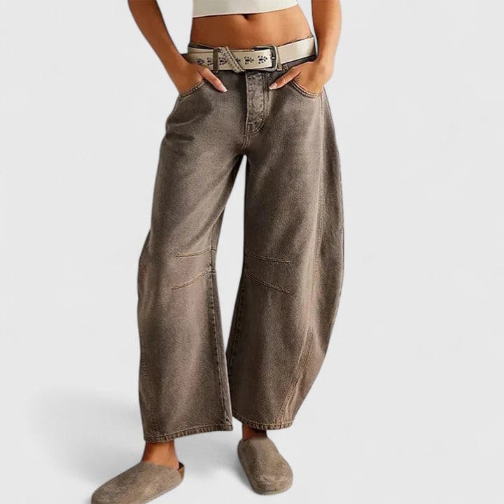 Marianne | Vide Jeans Med Wide-Leg Pasform Og Dekorative Detaljer