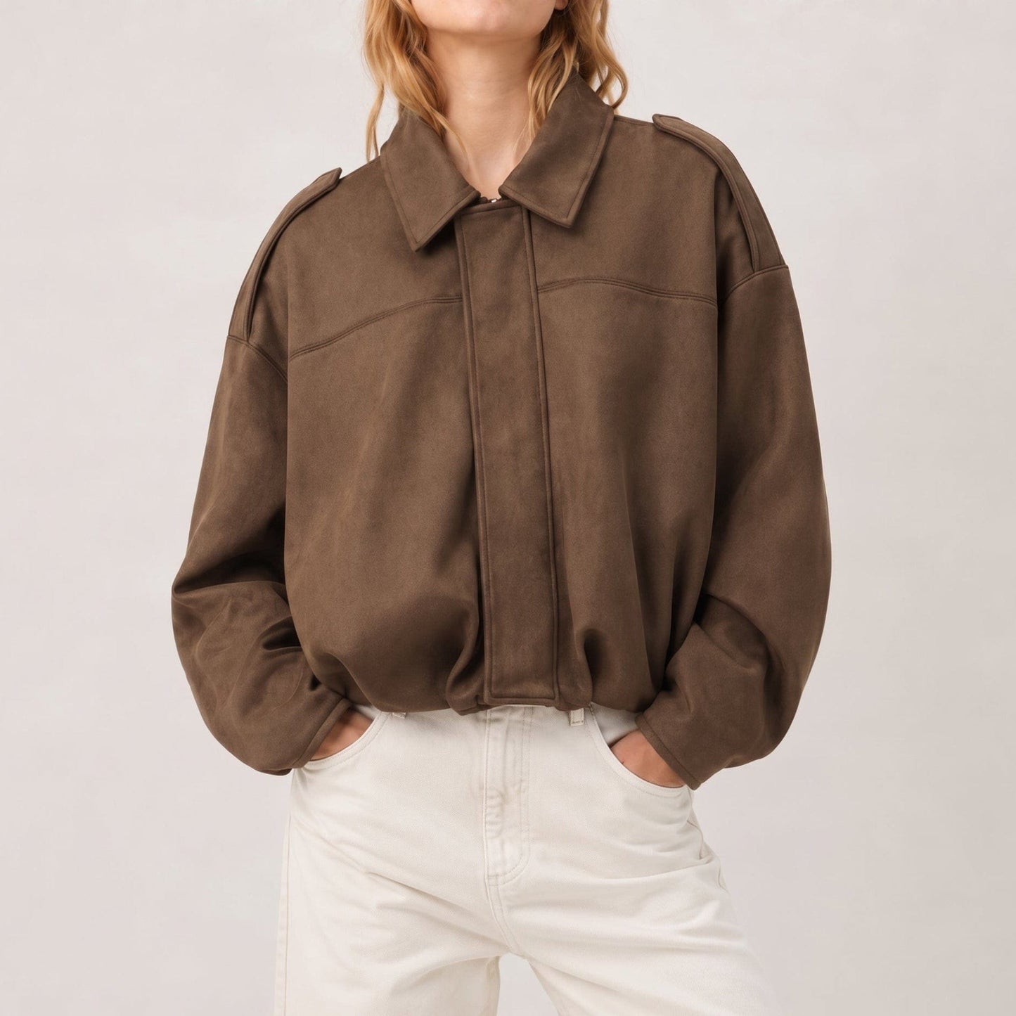 Tanja | vintage bomberjacke med slidseffekt og afslapset skulder