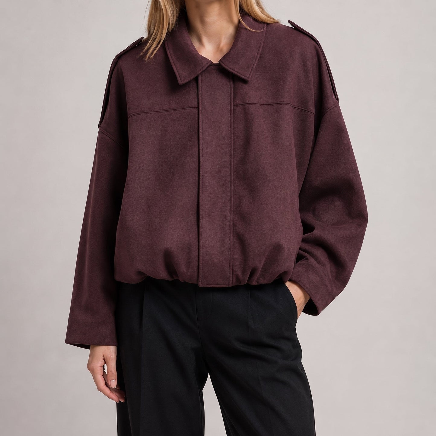 Tanja | vintage bomberjacke med slidseffekt og afslapset skulder