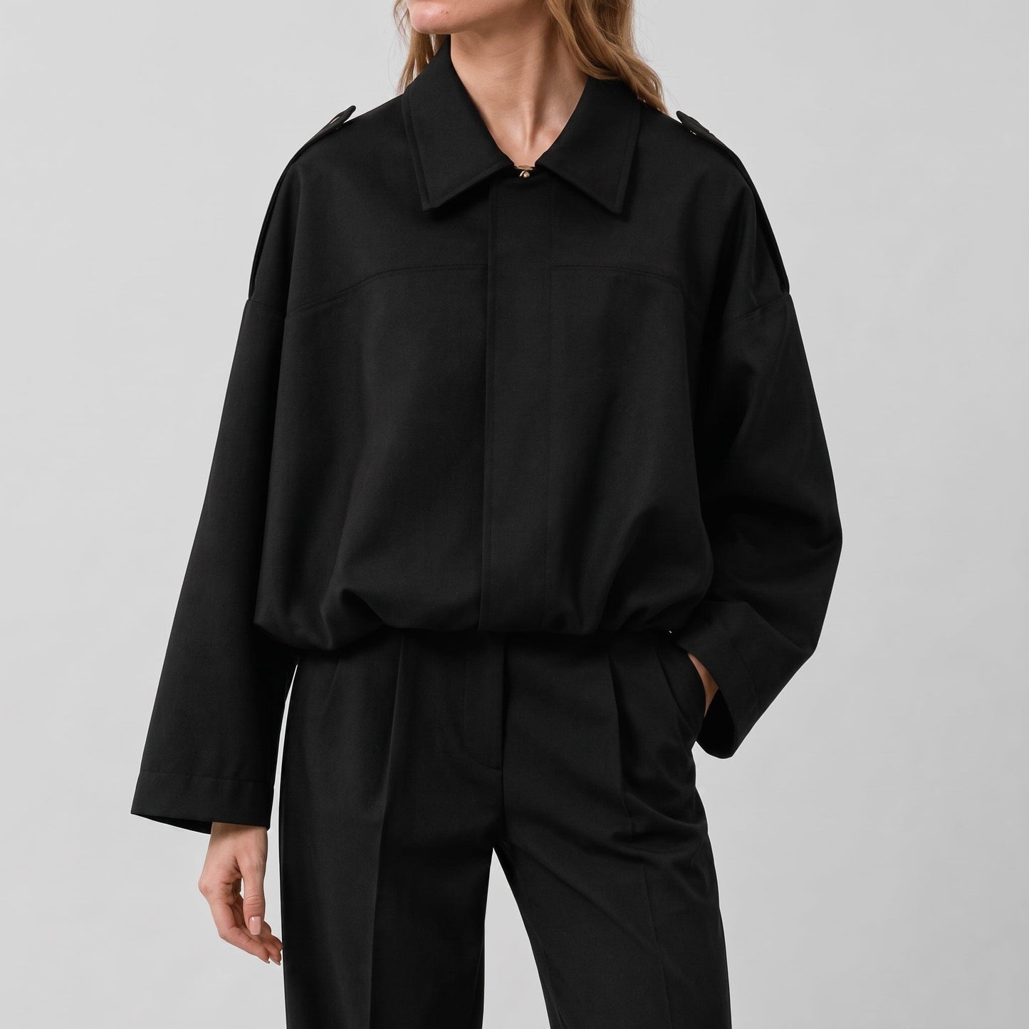 Tanja | vintage bomberjacke med slidseffekt og afslapset skulder