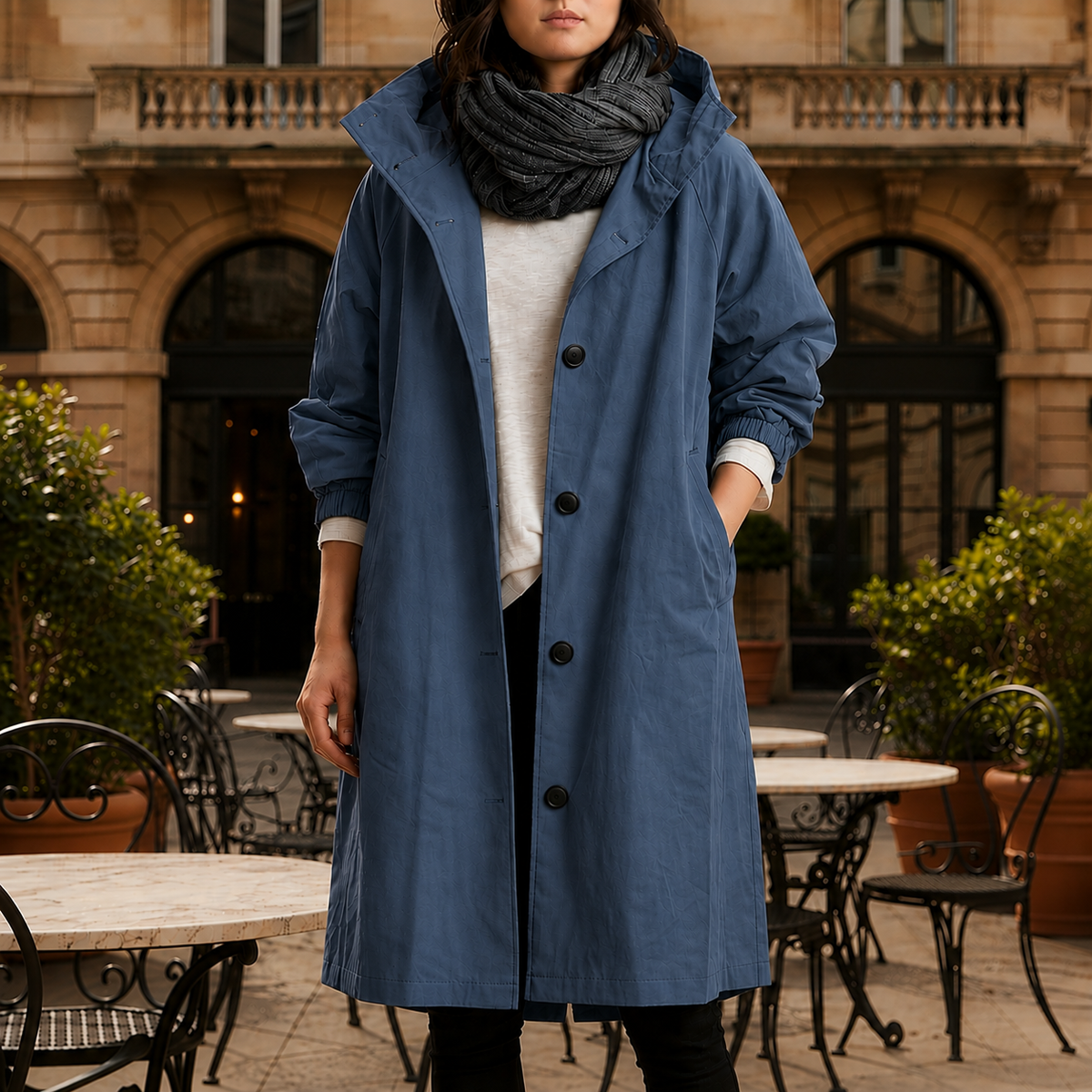 Gitte | Windbreaker Jakke Med Hætte I Oversize Silhouet