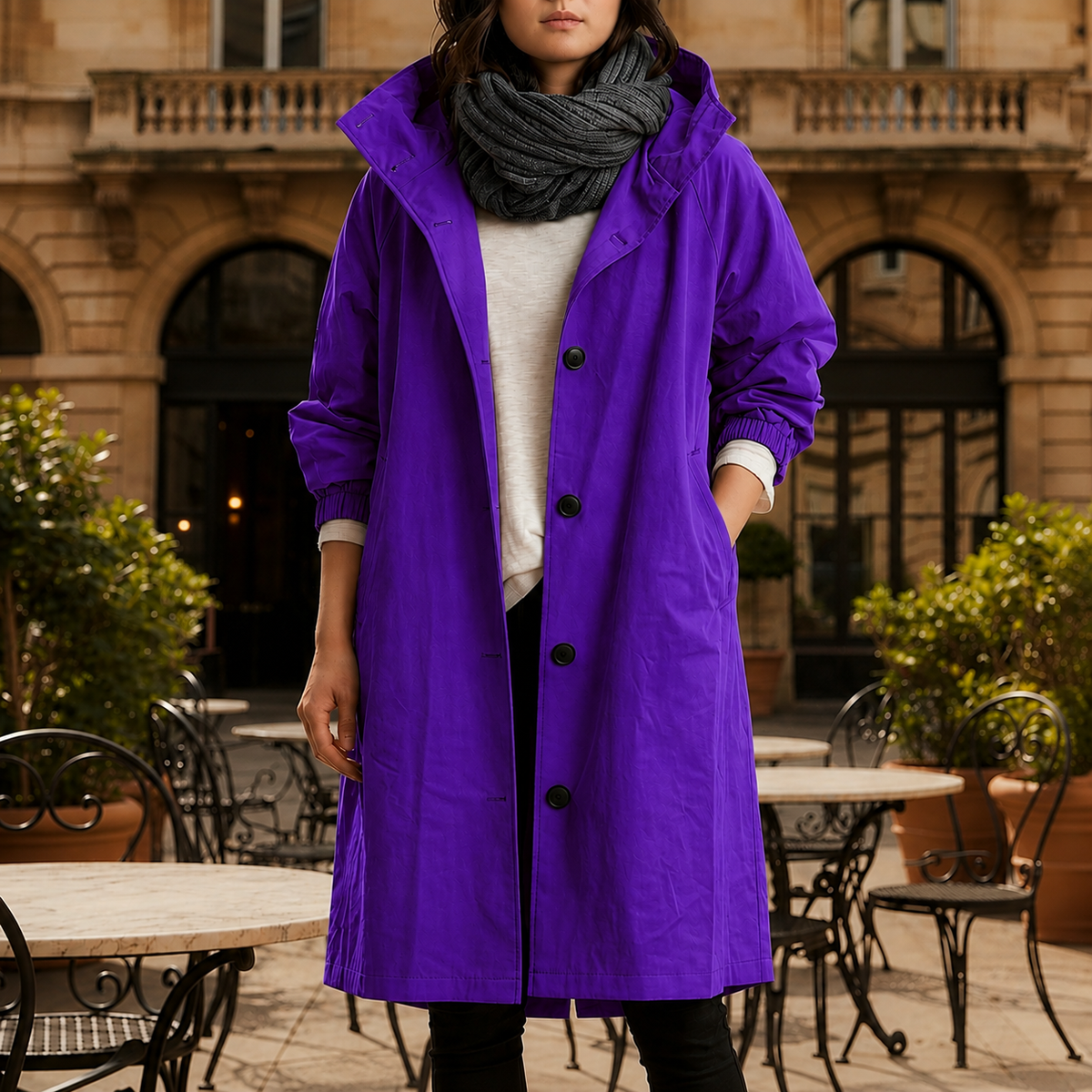 Gitte | Windbreaker Jakke Med Hætte I Oversize Silhouet