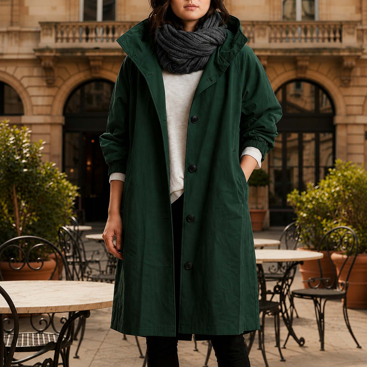 Gitte | Windbreaker Jakke Med Hætte I Oversize Silhouet