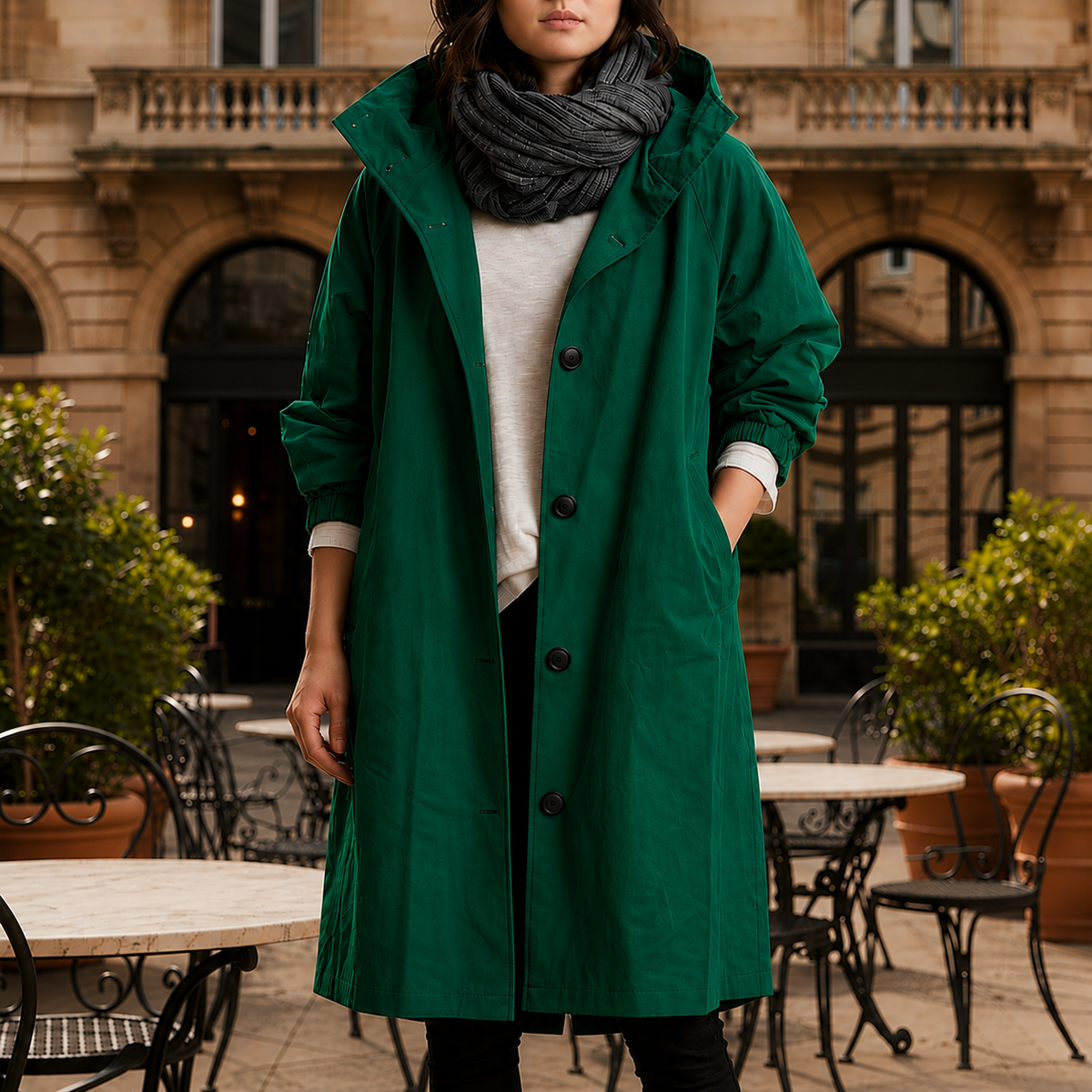 Gitte | Windbreaker Jakke Med Hætte I Oversize Silhouet